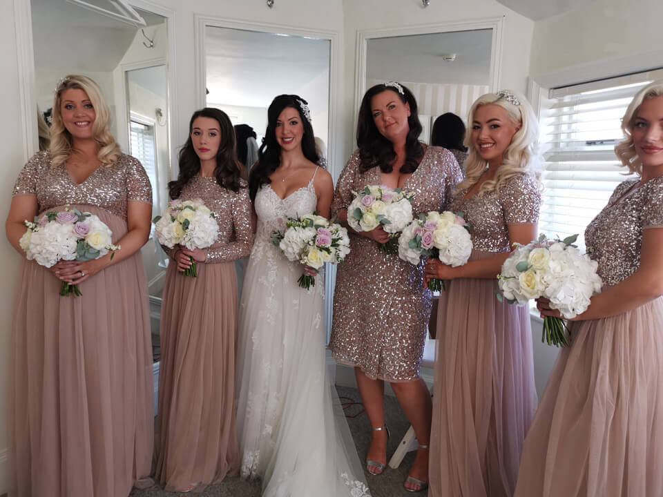 Bride and her maids at Fennes