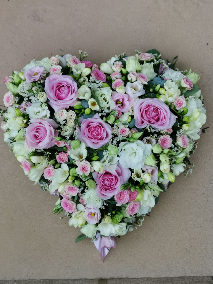 Pink and White Based Heart
