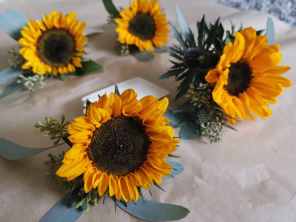 Sunflower Buttonholes